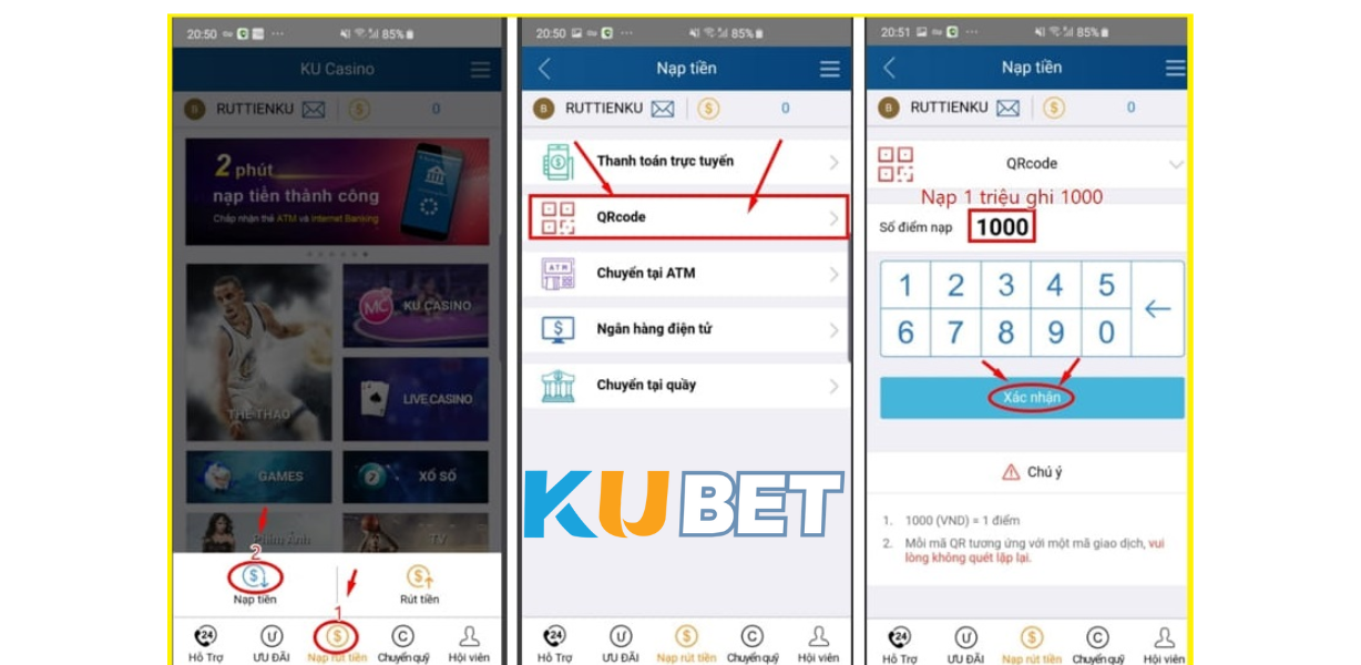 nạp tiền qua QR Code tại CJ5582.NET – Trang chủ của nhà cái Kubet.